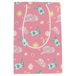 Modern Cowgirl Aries Zodiac Mönster Rosa