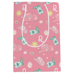 Modern Cowgirl Leo Zodiac Mönster Boho Rosa