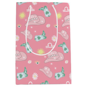 Modern Cowgirl Libra Zodiac Mönster Boho Rosa