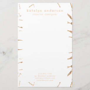 Modern Cracks White Guld White Stylist-Professione Brevpapper