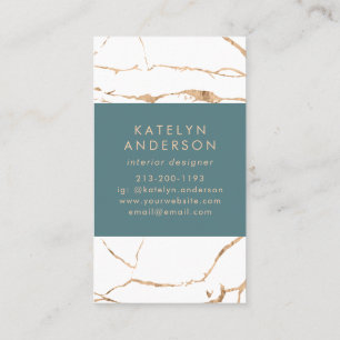 Modern Cracks White Guld White Stylist-Professione Visitkort