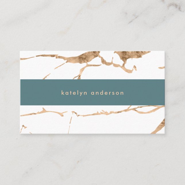 Modern Cracks White Guld White Stylist-Professione Visitkort (Framsida)
