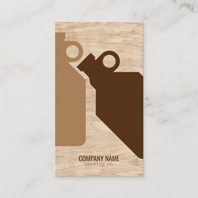 Modern Craft Beer Growler Visitkort (Framsida)