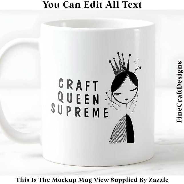 Modern Crafty Crawing Queen 033 Novelty Craft Kaffemugg (Skapare uppladdad)