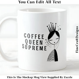Modern Crafty Crawing Queen 034 Novelty Craft Kaffemugg