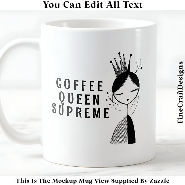 Modern Crafty Crawing Queen 034 Novelty Craft Kaffemugg (Skapare uppladdad)