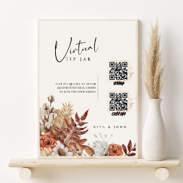 Modern Cream Boho Tip din Bartender Bröllop-signal Poster