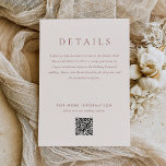 Modern Cream Brown Monogram Earth Tone Bröllop Tilläggskort<br><div class="desc">Kortet Modern Cream Brown Monogram Earth Tone Bröllop har moderna typpar i mjuka,  moderna jordtoner.</div>