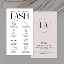 Modern Cream Lash Extensions Aftercare Salon Logot