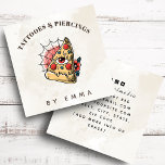 Modern Cream Marble Funny Coola Pizza Tatto Artist Fyrkantigt Visitkort<br><div class="desc">De här affärskorten för coola skulle vara perfekt för tatueringsartist/salon. Lägg enkelt till din egen namn och annan information genom att klicka på alternativet "Anpassa den här mallen". Om du behöver hjälp med personanpassning eller har designrelaterade frågor,  tveka inte att kontakta oss.</div>