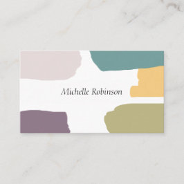 Modern Creamy Summer Färg Stänk Visitkort