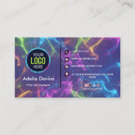  Modern Creative Pro– Neon Opal Gemstone Card Visitkort