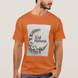 Modern Crescent Eid Al Fitr Mubarak Tshirt För man T Shirt