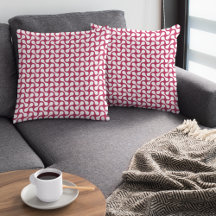 Modern Crimson Red Geometric Mönster Dekorativ kud
