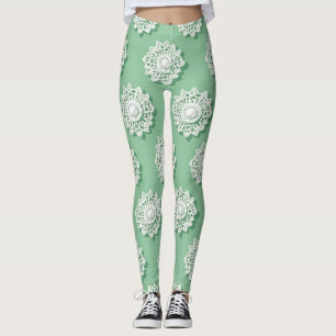 Modern Crochet Embroidery Mönster Leggings