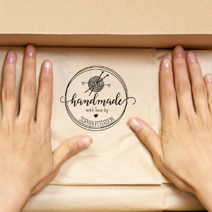 Modern Crochet Handmade med kärlek Stämpel