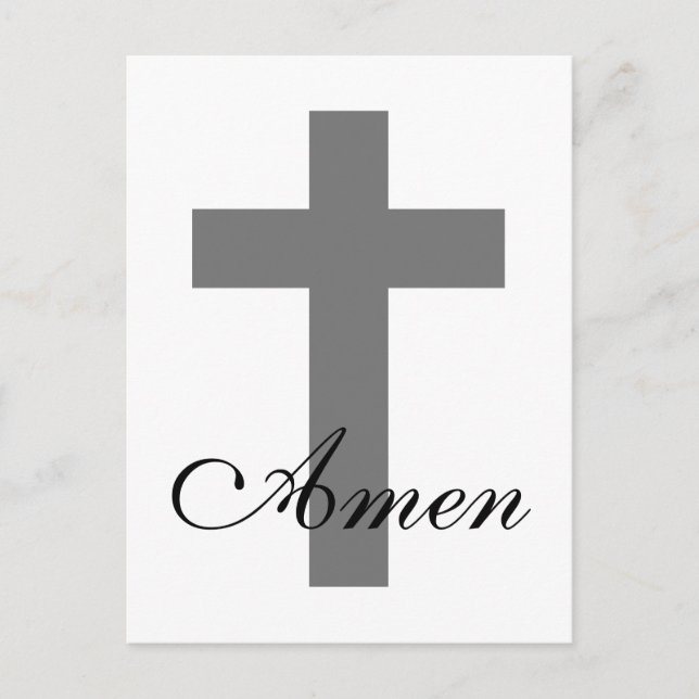 modern CROSS + AMEN | Vykort (Framsida)