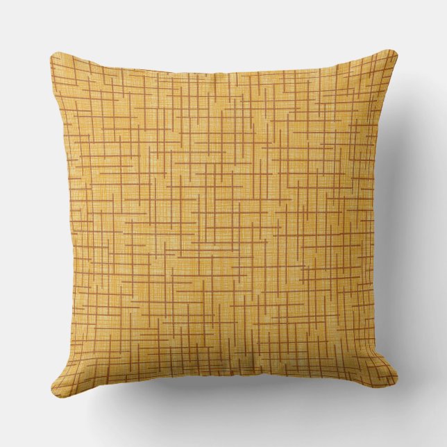 Modern Crosshatch burlap texture pattern Kudde (Baksida)