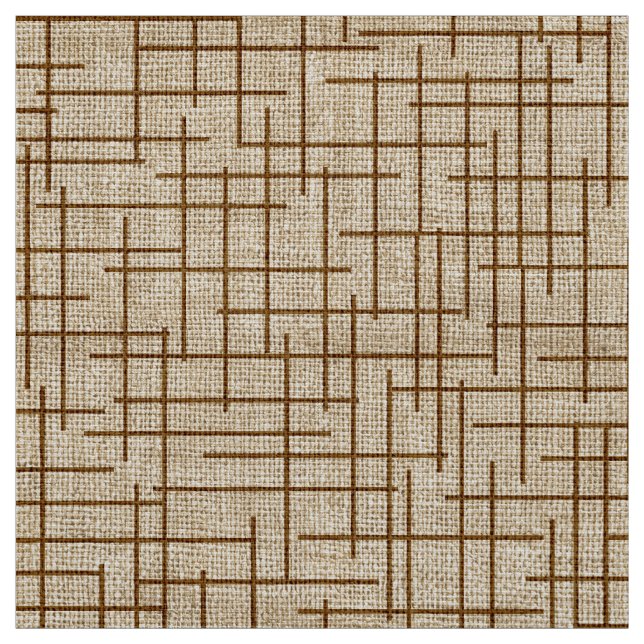 Modern Crosshatch burlap texture pattern Tyg (Provkarta)