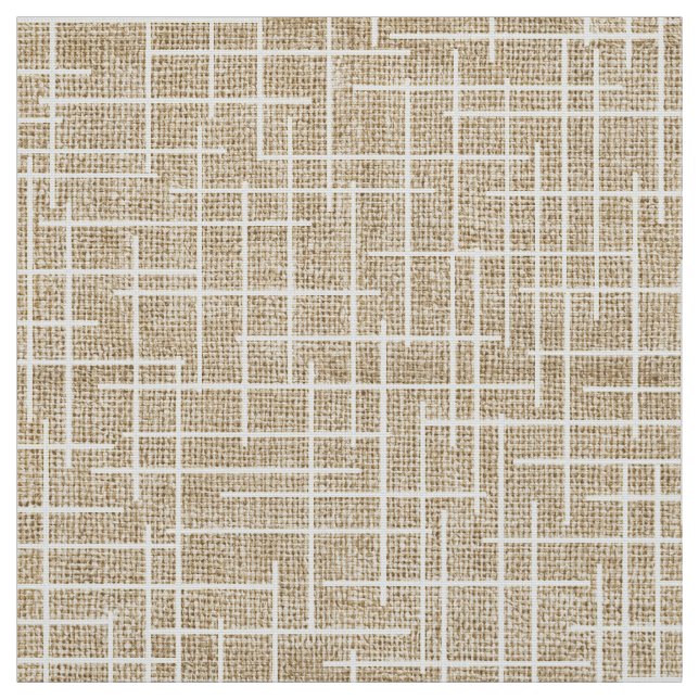Modern Crosshatch burlap texture pattern Tyg (Provkarta)