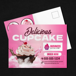 Modern Cupcake Bageri Butik Bakverk Efterrätt Tårt Vykort