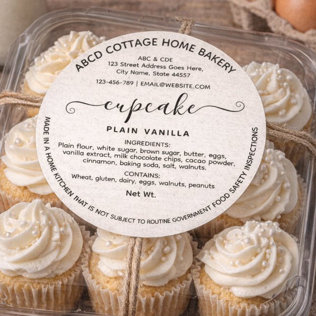 Modern Cupcake Cottage lag etikett (Skapare uppladdad)