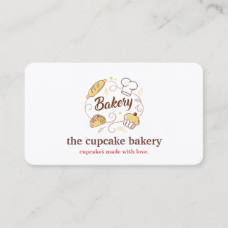 Modern Cupcake Logotyp Bageri Kock Catering Konfet Visitkort