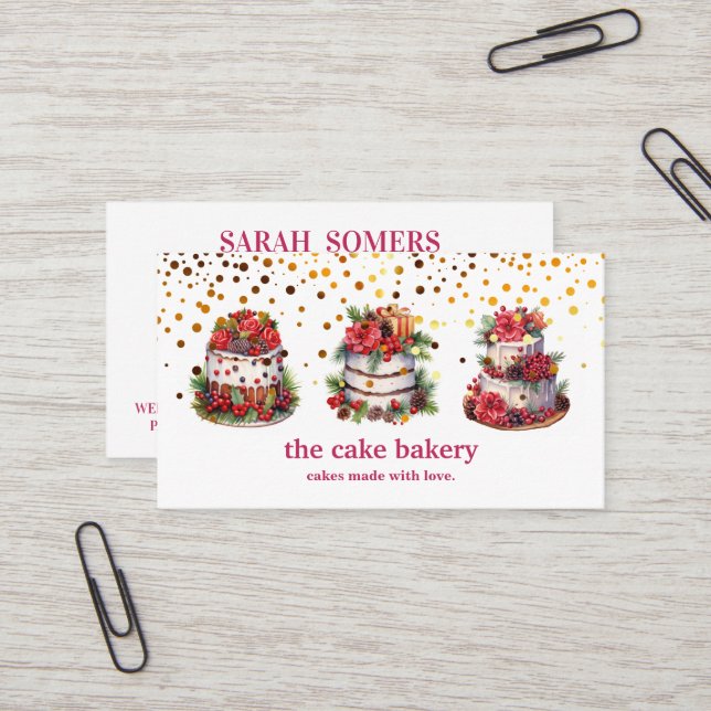 Modern Cupcake Logotyp Bageri Kock Catering Konfet Visitkort (Fram/Back In Situ)