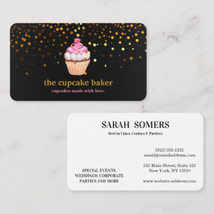 Modern Cupcake Logotyp Bageri Konditor Catering Ko Visitkort