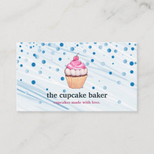 Modern Cupkaka Logotyp Bakery Chef Catering Confet Visitkort