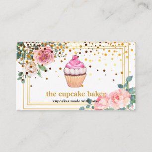 Modern Cupkaka Logotyp Bakery Chef Catering Confet Visitkort