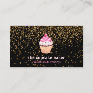 Modern Cupkaka Logotyp Bakery Chef Catering Confet Visitkort