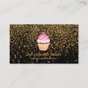 Modern Cupkaka Logotyp Bakery Chef Catering Confet Visitkort