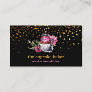 Modern Cupkaka Logotyp Bakery Chef Catering Confet Visitkort