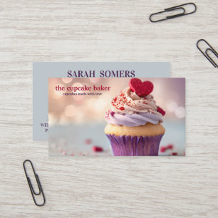 Modern Cupkaka Logotyp Bakery Chef Catering Confet Visitkort