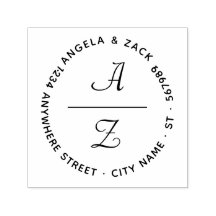 Modern Curly Script par initial Returadress