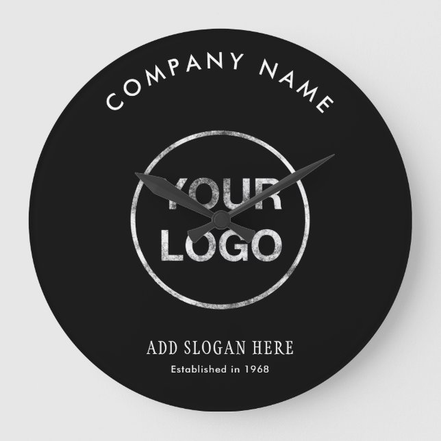 Modern Curve Logo Design Company Stor Klocka (Framsida)