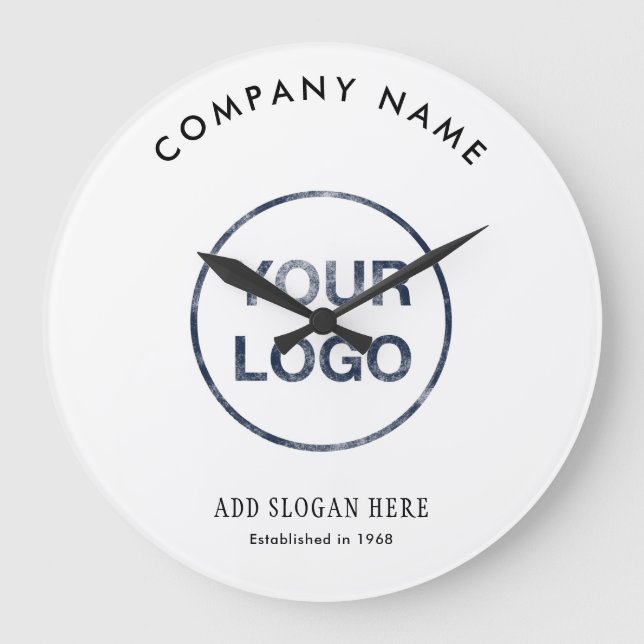 Modern Curve Logo Design Company Stor Klocka (Framsida)