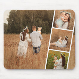 Modern Custom 4 Photo Collage Mousepad Musmatta