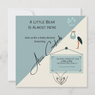Modern Custom Baby Boy Card Julkort
