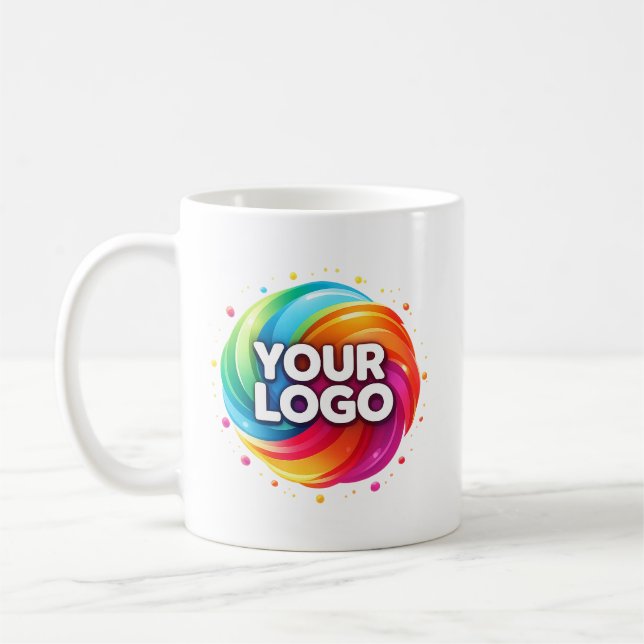 Modern Custom Business Logo Branded Coffee Mug Kaffemugg (Vänster)