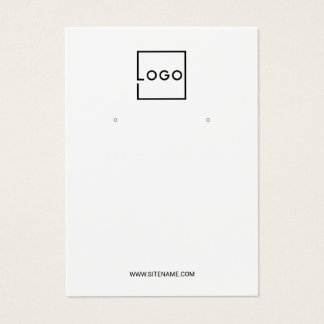 Modern Custom Business Logo Earring Display Cards Visitkort