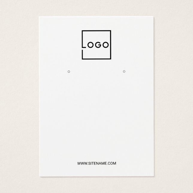 Modern Custom Business Logo Earring Display Cards Visitkort (Framsidan)