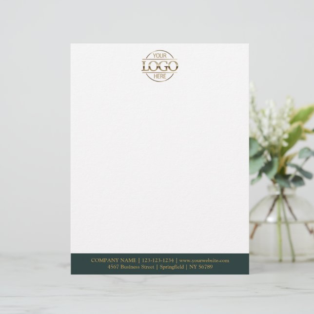 Modern Custom Company Business Logo Branding Brevhuvud (Stående Fram)