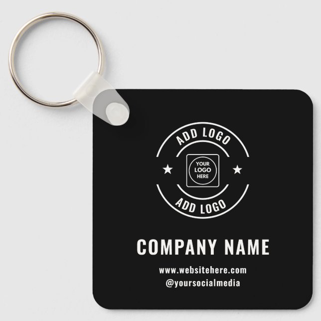 Modern Custom Company Logo Branded Keychains Nyckelring (Framsida)