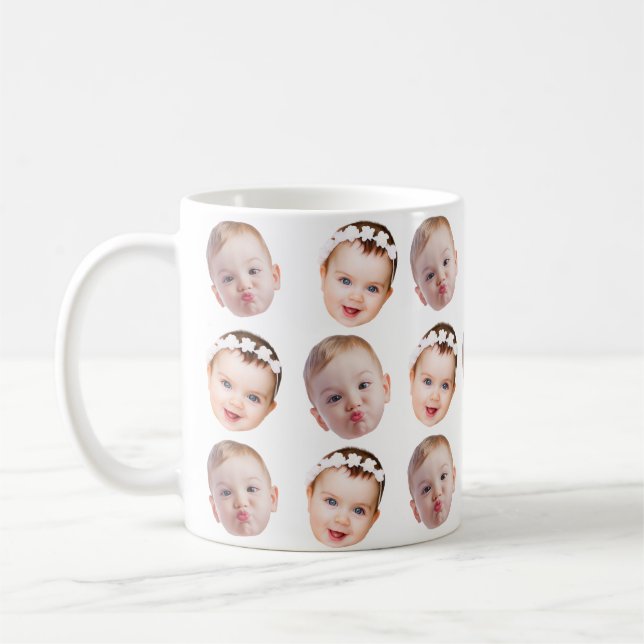 Modern Custom Funny Gift for Family for mom Kaffemugg (Vänster)