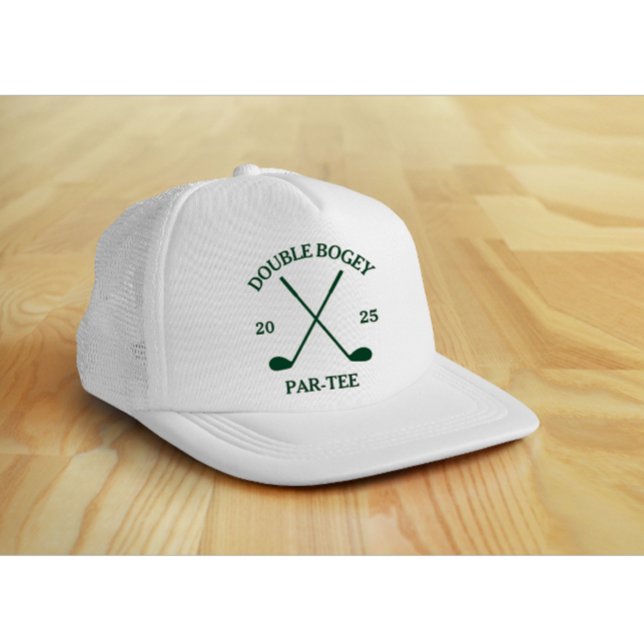 Modern Custom Funny Golf Lover Green Text Keps (Modern custom golf lover green text trucker hat)
