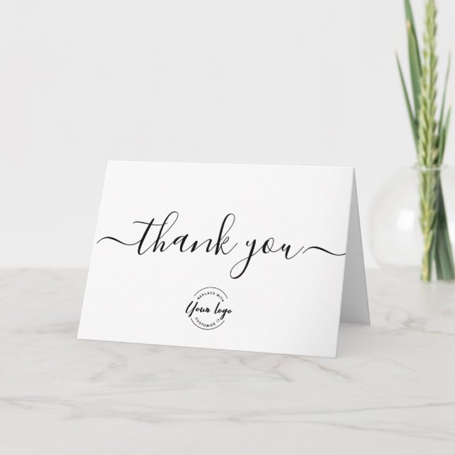 Modern Custom logo Customer Appreciation Simple Tack Kort (Framsida)