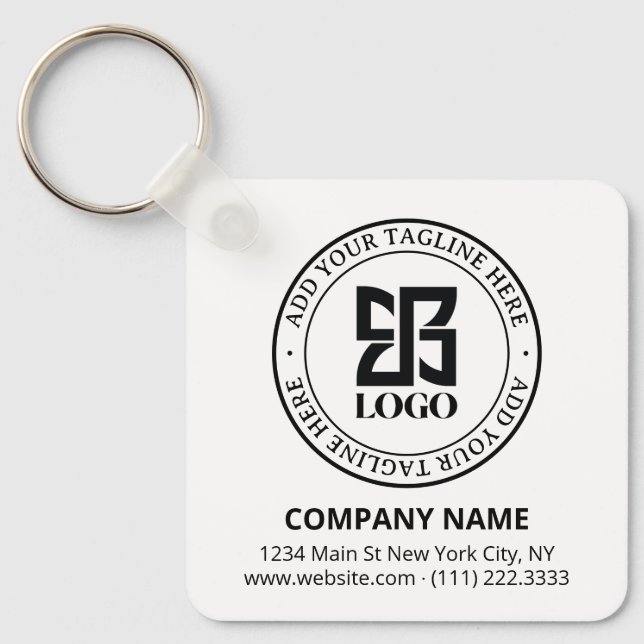 Modern Custom Logo QR Code Business Promotional Nyckelring (Framsida)