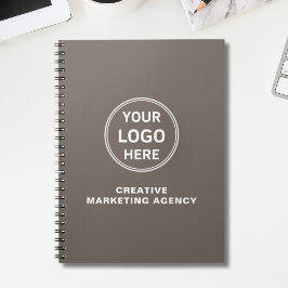 Modern Custom Logo Taupe Business Anteckningsbok